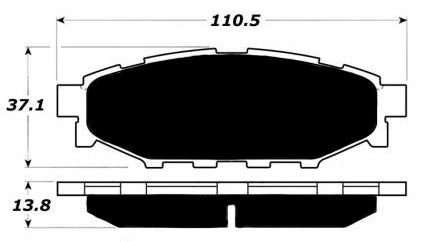 Porterfield Brake Pads for 2010 SUBARU LEGACY SEDAN 2.5i