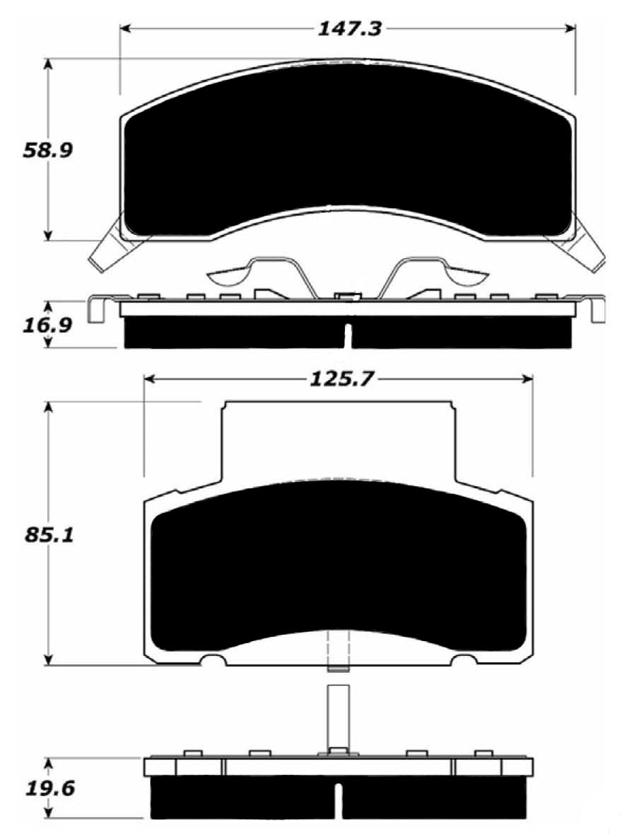 Porterfield Brake Pads for 1999 DODGE RAM 3500 4WD