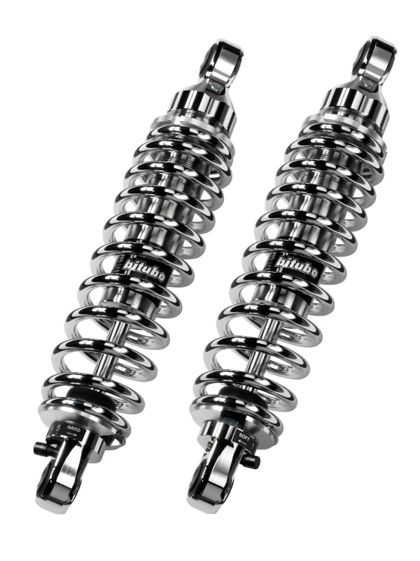 Bitubo Suspension Bitubo WME0 Twinshocks Adjustable: Spring Preload, Rebound, Length 296mm, Chrome Edition Y0041WME03