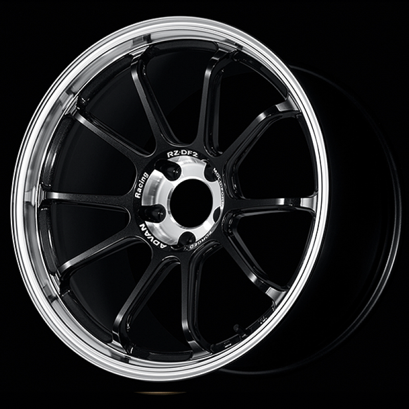 Advan RZ-DF2 19x8.5 / +45 Offset / 5x114.3 / 73mm Bore / Diamond Cut and Racing Titanium Black YAF9H45EDRTB