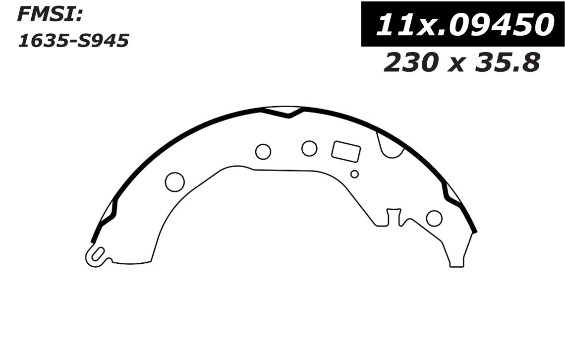 Porterfield Brake Shoes for 2012 TOYOTA PRIUS C