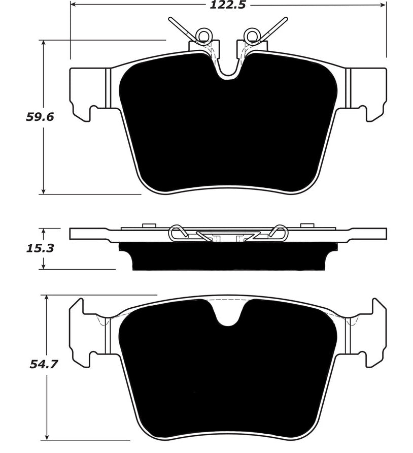 Porterfield Brake Pads for 2015 JAGUAR XE 17"