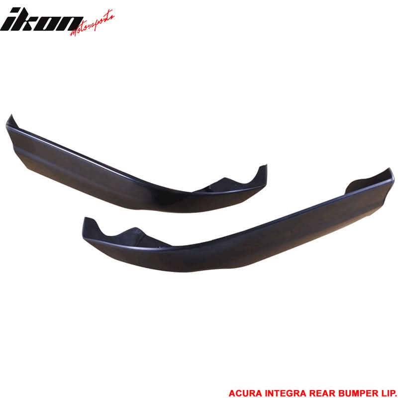 Black PP Mugen Front & Rear Bumper Lip Fits 98-01 Acuraintegra