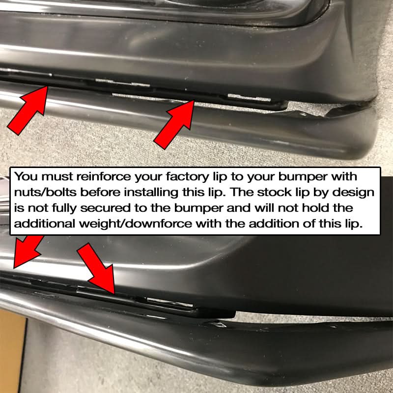2017-2021 Honda Civic Hatchback IKON V3 Style Front Bumper Lip PU
