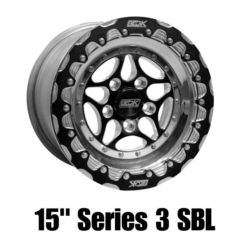 Belak Wheels Belak 15x9 / 6in BS / 5x120 BP / High Pad / Series 3 Wheel - Single Beadlock Billet Outer Lip 15095120S36BS-BLT
