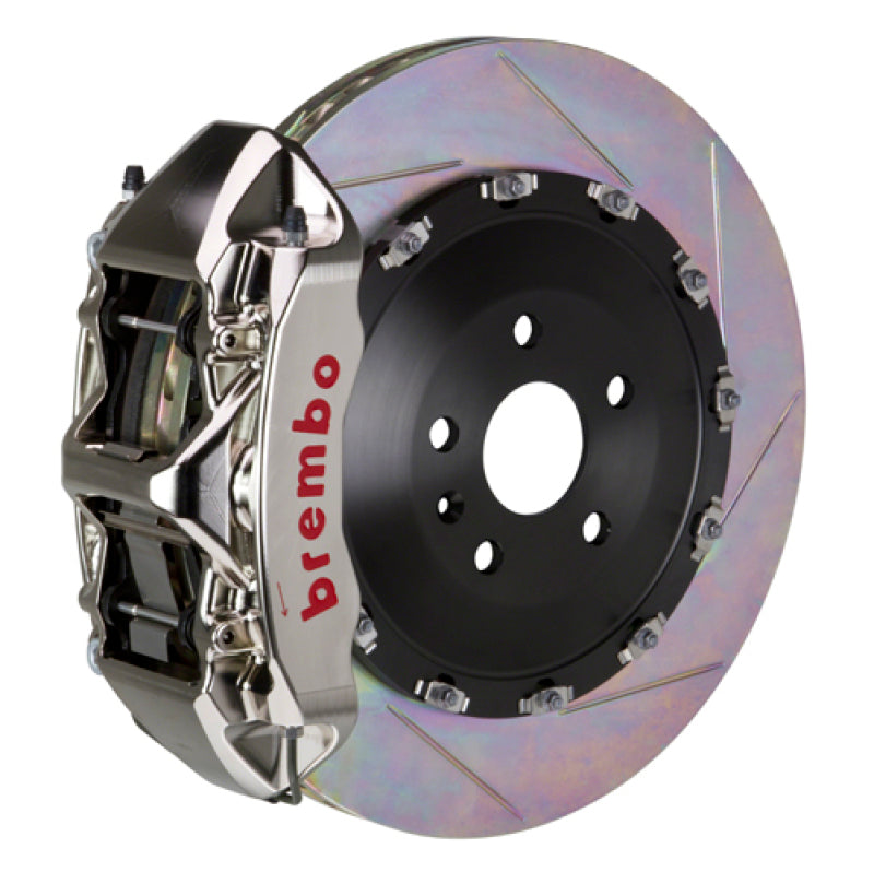 Brembo 06-10 M5/06-10 M6 Front GTR BBK 6 Piston Billet 405x34 2pc Rotor Slotted Type1 - Nickel 1N2.9504AR
