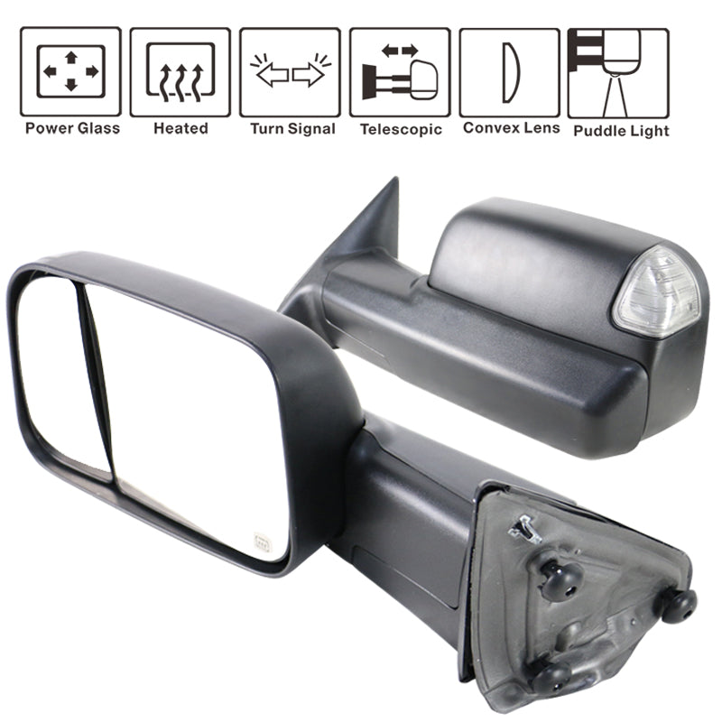 2009-2012Â Ram Telescoping Heatedddle Light Signals Tow Mirror
