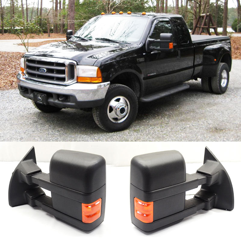 1999-2007Â F250 Side View Towing Mirror Power Dual Arm Pair Non Heated