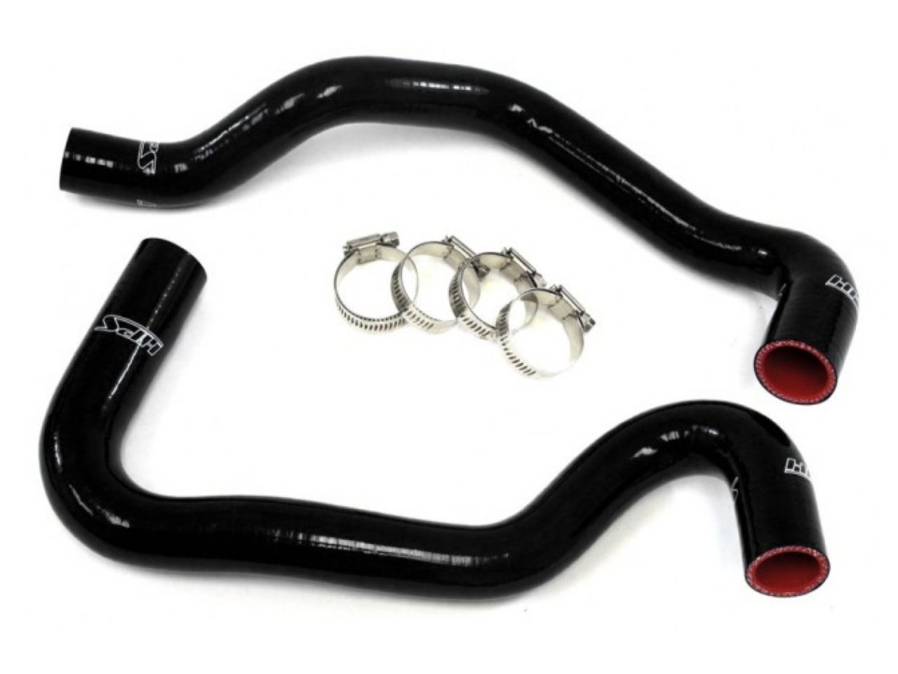 HPS Performance HPS Black Reinforced Silicone Radiator Hose Kit Coolant Ford 11-13 Fiesta 1.6L