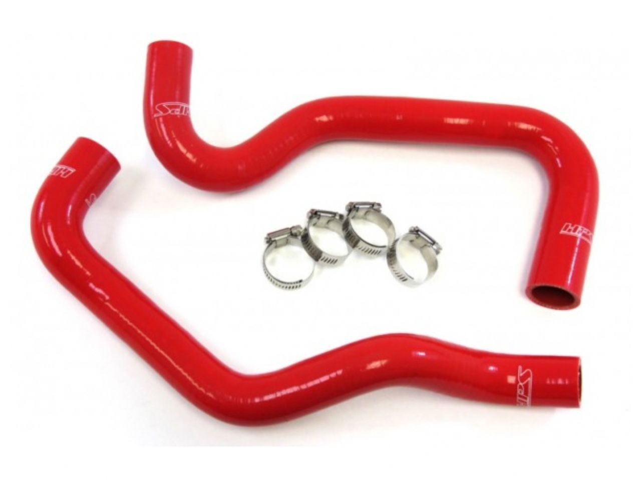 HPS Performance HPS Red Reinforced Silicone Radiator Hose Kit Coolant Ford 11-13 Fiesta 1.6L