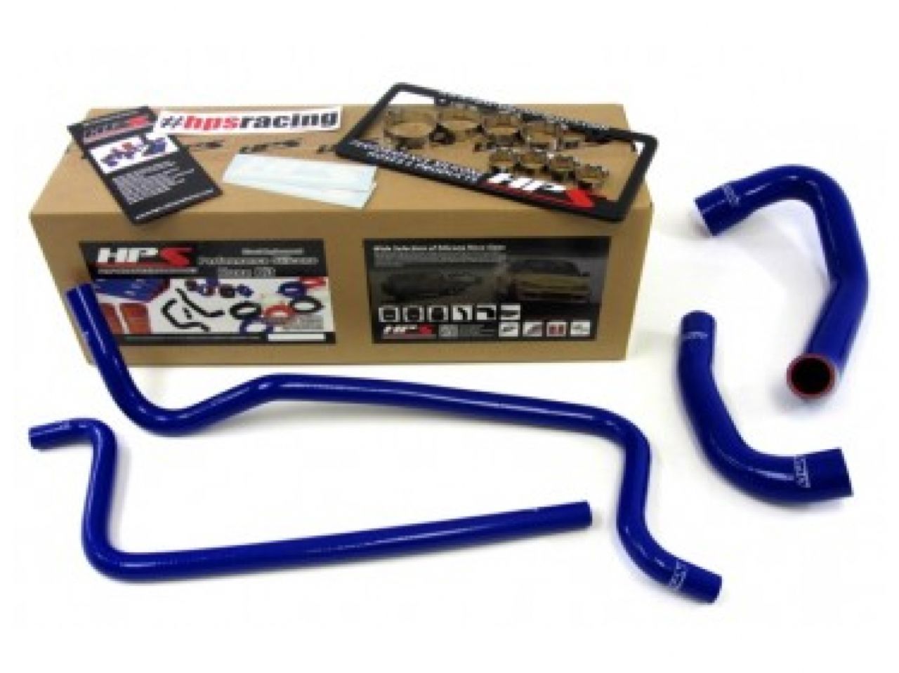 HPS Performance Products HPS Blue Reinforced Silicone Radiator + Heater Hose Kit Jeep 02-06 Wrangler TJ 4.0L Left Hand Drive