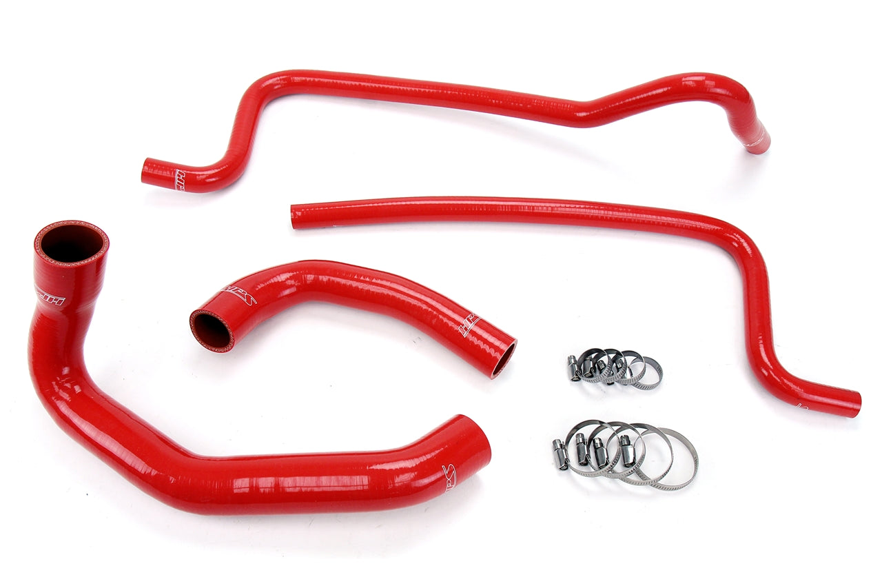 HPS Performance HPS Red Reinforced Silicone Radiator + Heater Hose Kit Jeep 02-06 Wrangler TJ 4.0L Left Hand Drive