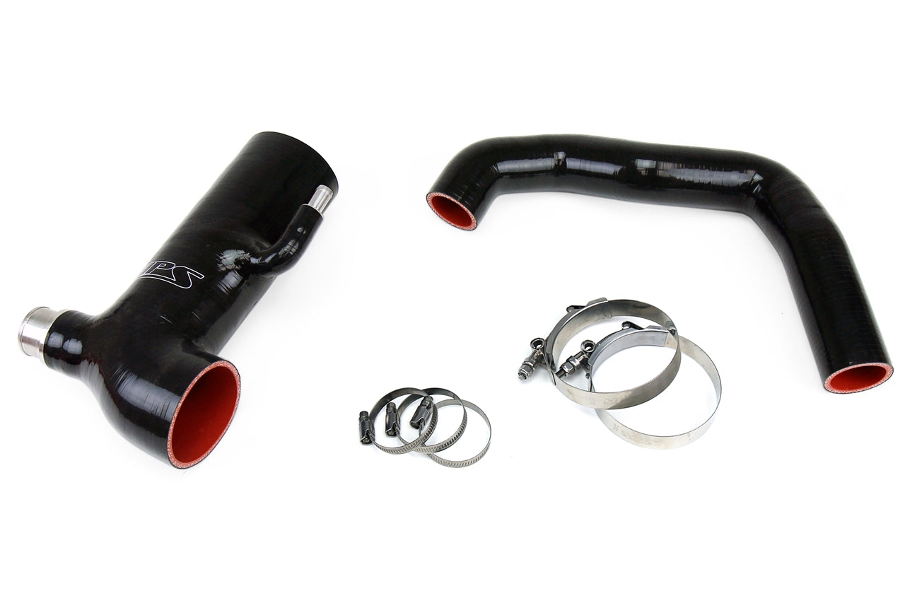 HPS Performance HPS Black Reinforced Silicone Post MAF Air Intake Hose + Sound Tube 2pc Kit Subaru 13-16 BRZ