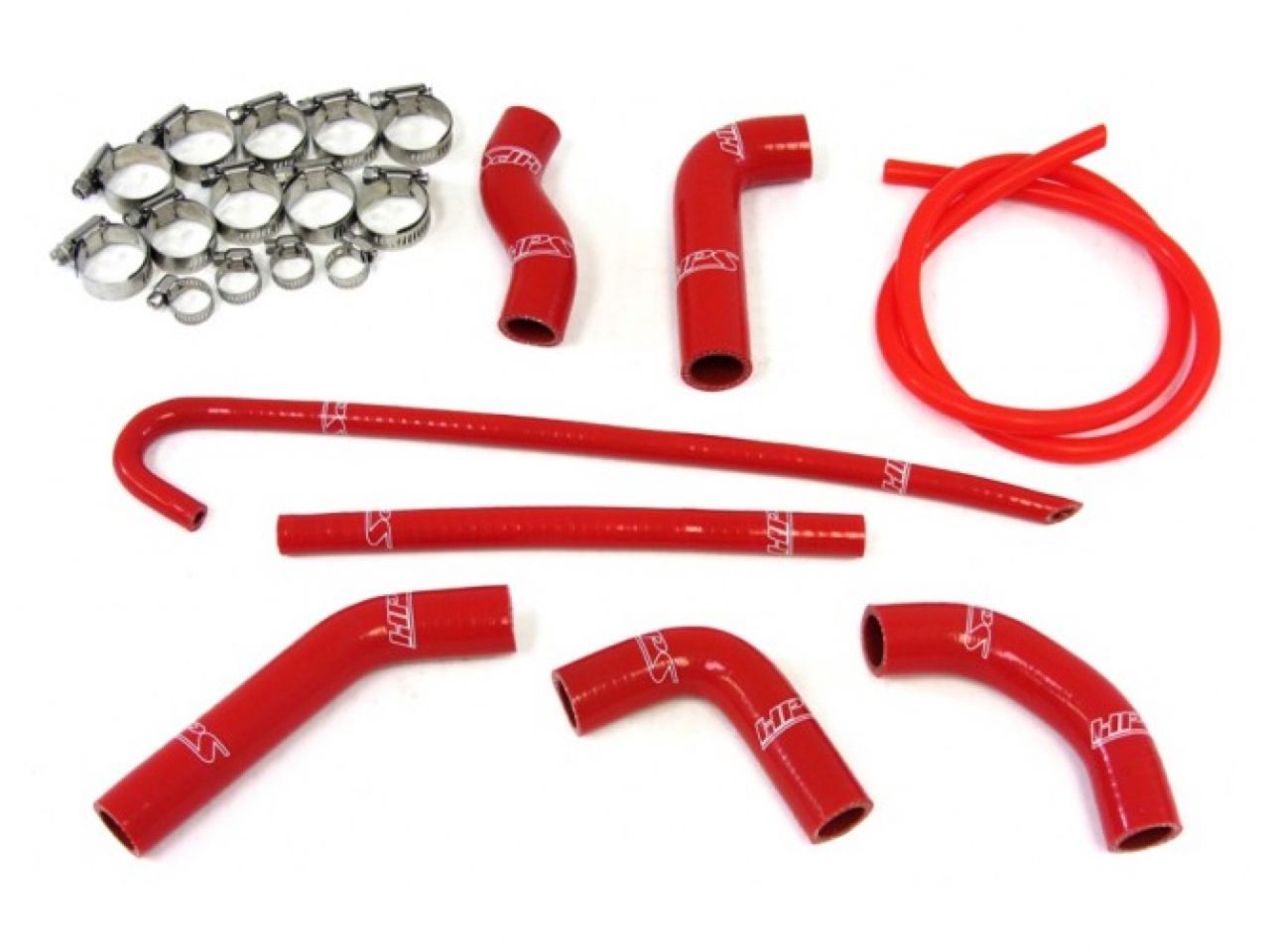 HPS Performance Products HPS Red Reinforced Silicone Radiator Hose Kit Honda 00-10 XR650R