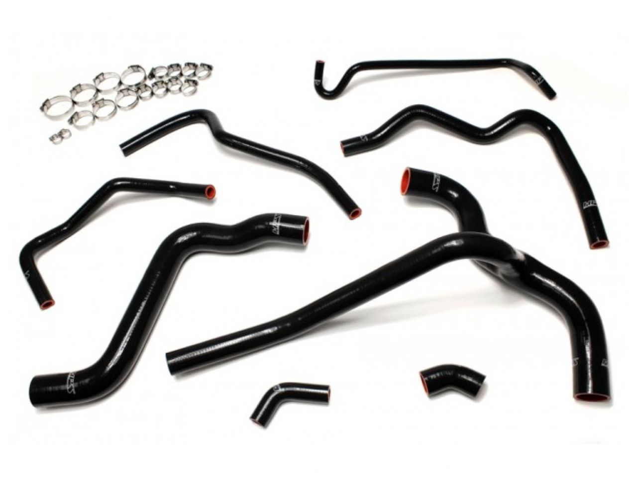 HPS Performance HPS Black Reinforced Silicone Radiator and Heater Hose Kit Coolant Ford 05-10 Mustang 4.0L V6