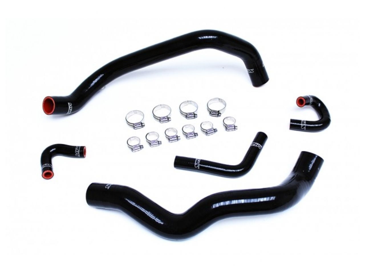 HPS Performance Products HPS Black Reinforced Silicone Radiator and Heater Hose Kit Coolant Ford 01-04 Mustang 3.8L 3.9L V6