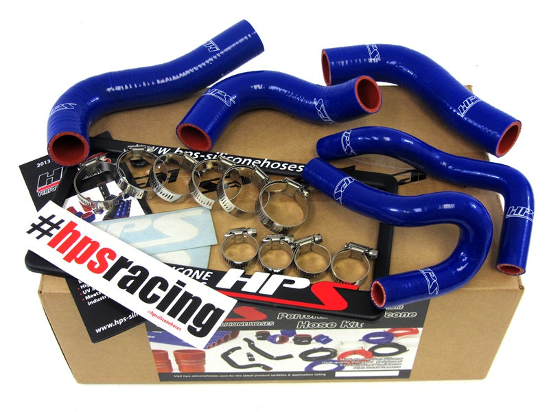 HPS Performance Products HPS Reinforced Blue Silicone Radiator + Heater Hose Kit Coolant Mazda 90-93 Miata 1.6L