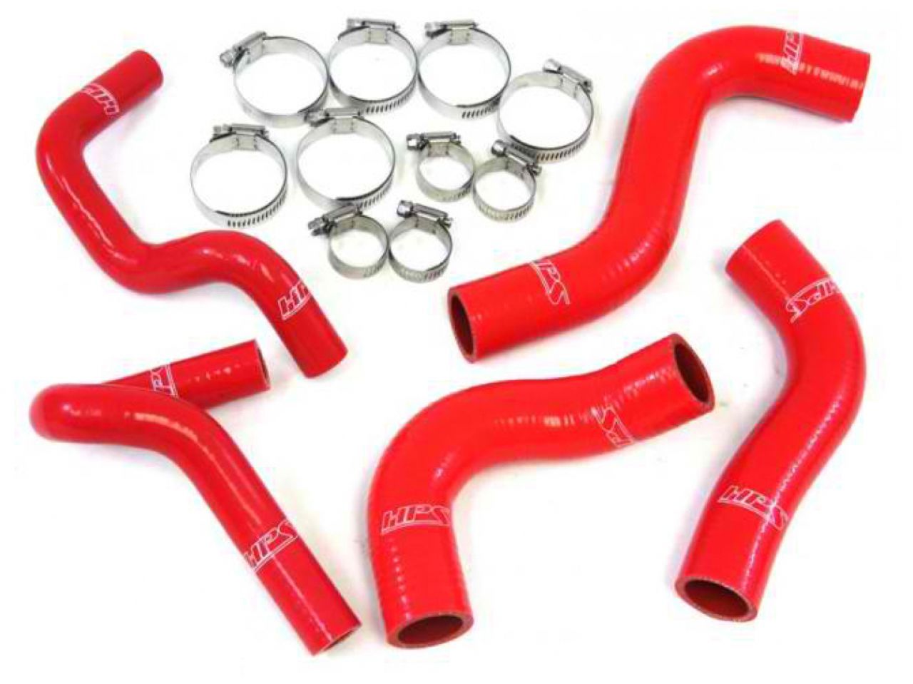 HPS Performance Products HPS Reinforced Red Silicone Radiator + Heater Hose Kit Coolant Mazda 90-93 Miata 1.6L
