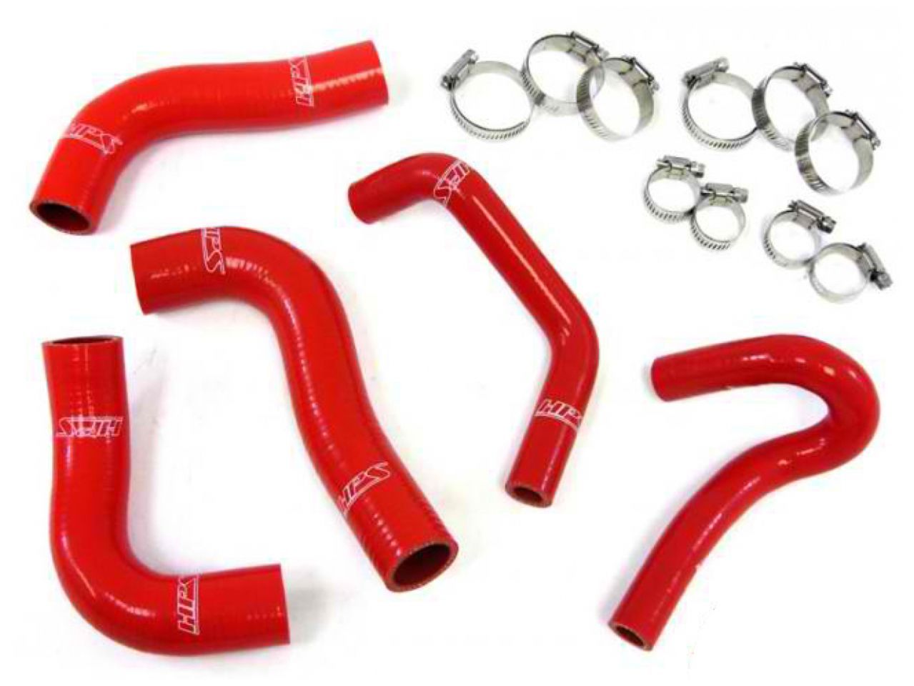 HPS Performance Products HPS Reinforced Red Silicone Radiator + Heater Hose Kit Coolant Mazda 94-97 Miata 1.8L