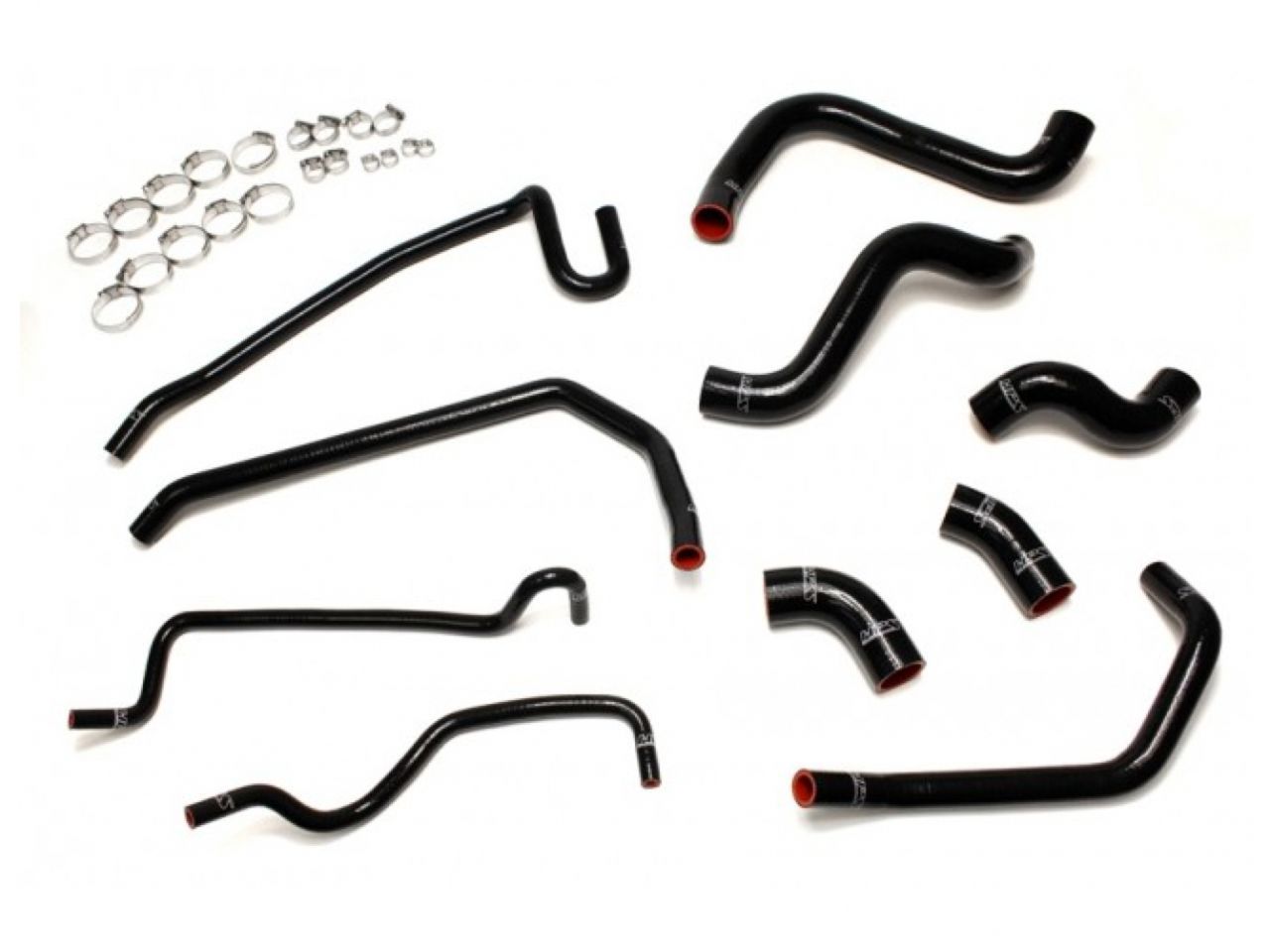 HPS Performance HPS Black Reinforced Silicone Radiator and Heater Hose Kit Coolant Ford 11-14 Mustang GT 5.0L V8 & Boss 302