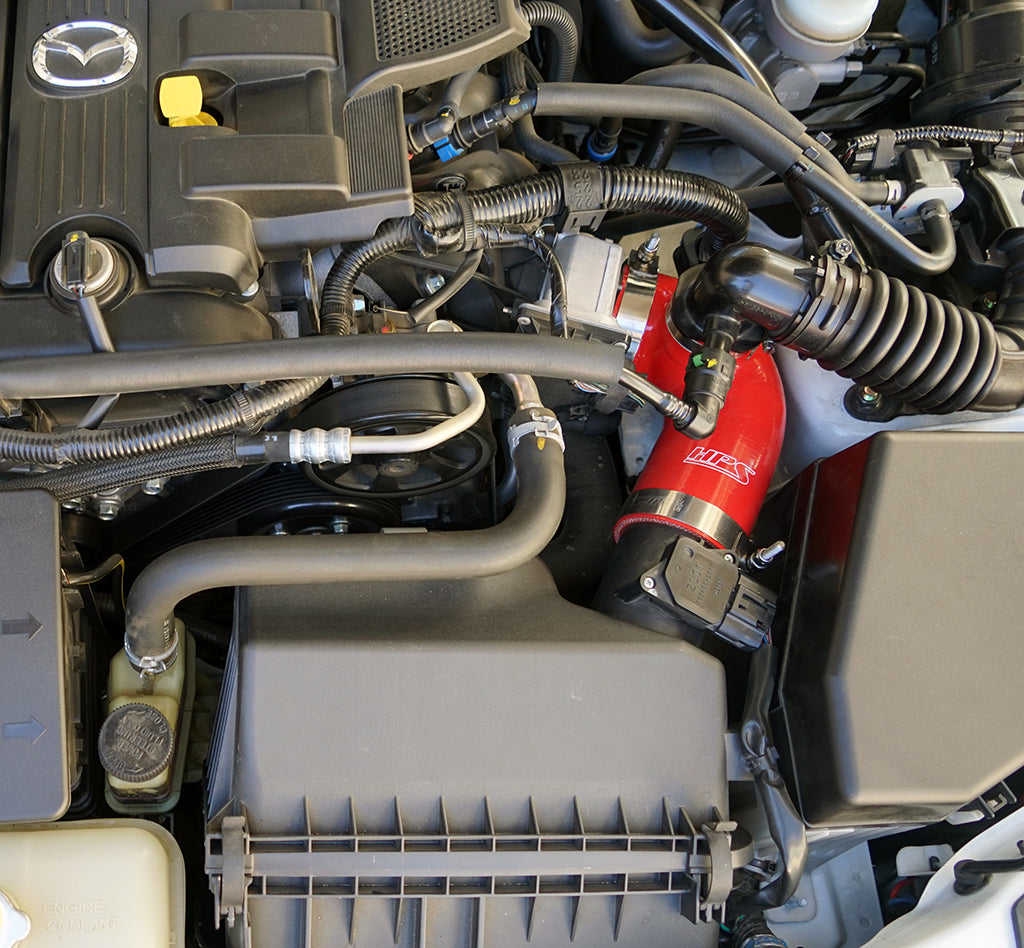 HPS Performance Products HPS Red Reinforced Silicone Post MAF Air Intake Hose Kit Mazda 09-15 MX-5 Miata NC2 NC3