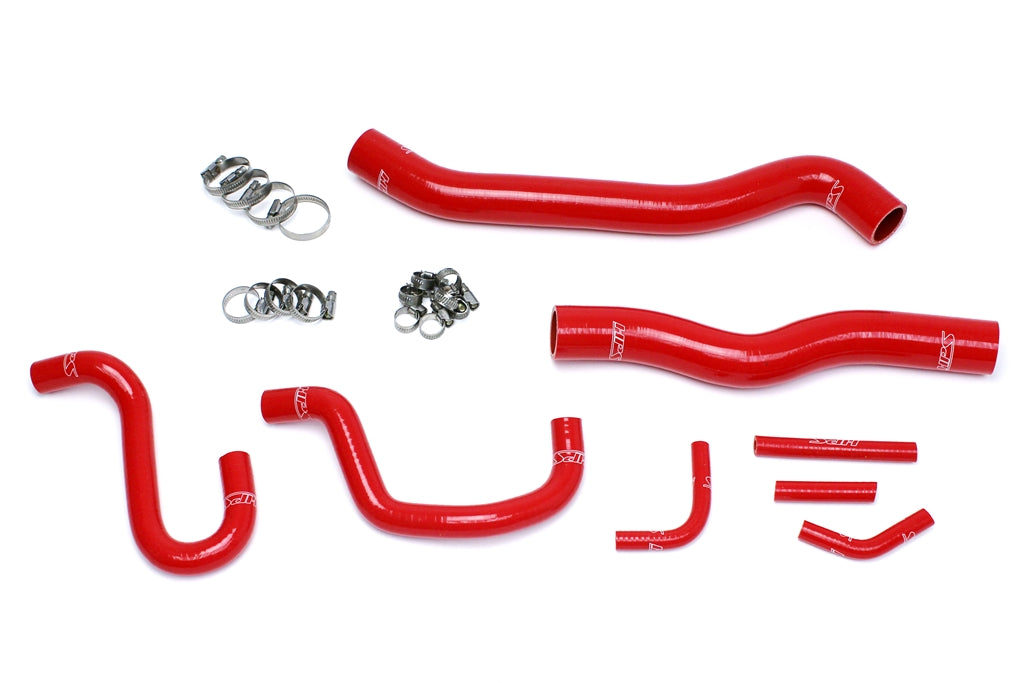 HPS Performance HPS Reinforced Red Silicone Radiator + Heater Hose Kit Coolant Hyundai 12-16 Genesis Coupe 3.8L V6 Left Hand Drive
