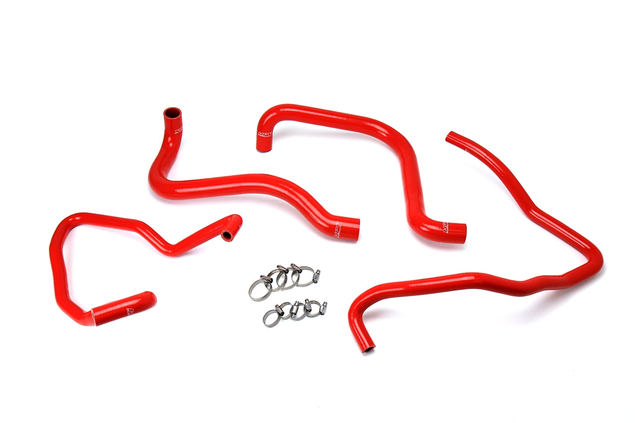 HPS Performance HPS Red Reinforced Silicone Radiator + Heater Hose Kit Jeep 03-06 Wrangler TJ SE 2.4L 4Cyl Left Hand Drive