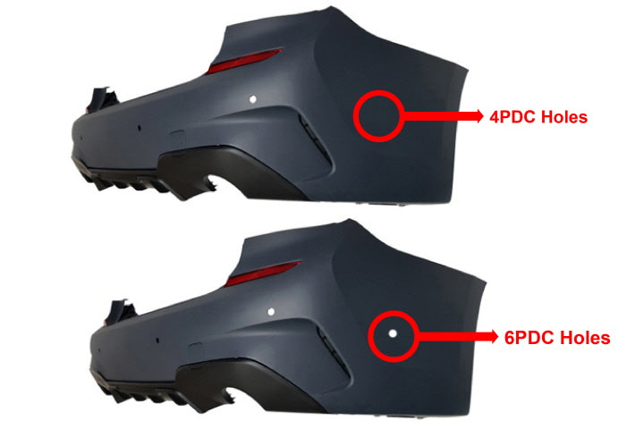 2019-2022 BMW PRE-LCI G20 3 Series, M-Performance Style Rear Bumper With 4 PDC