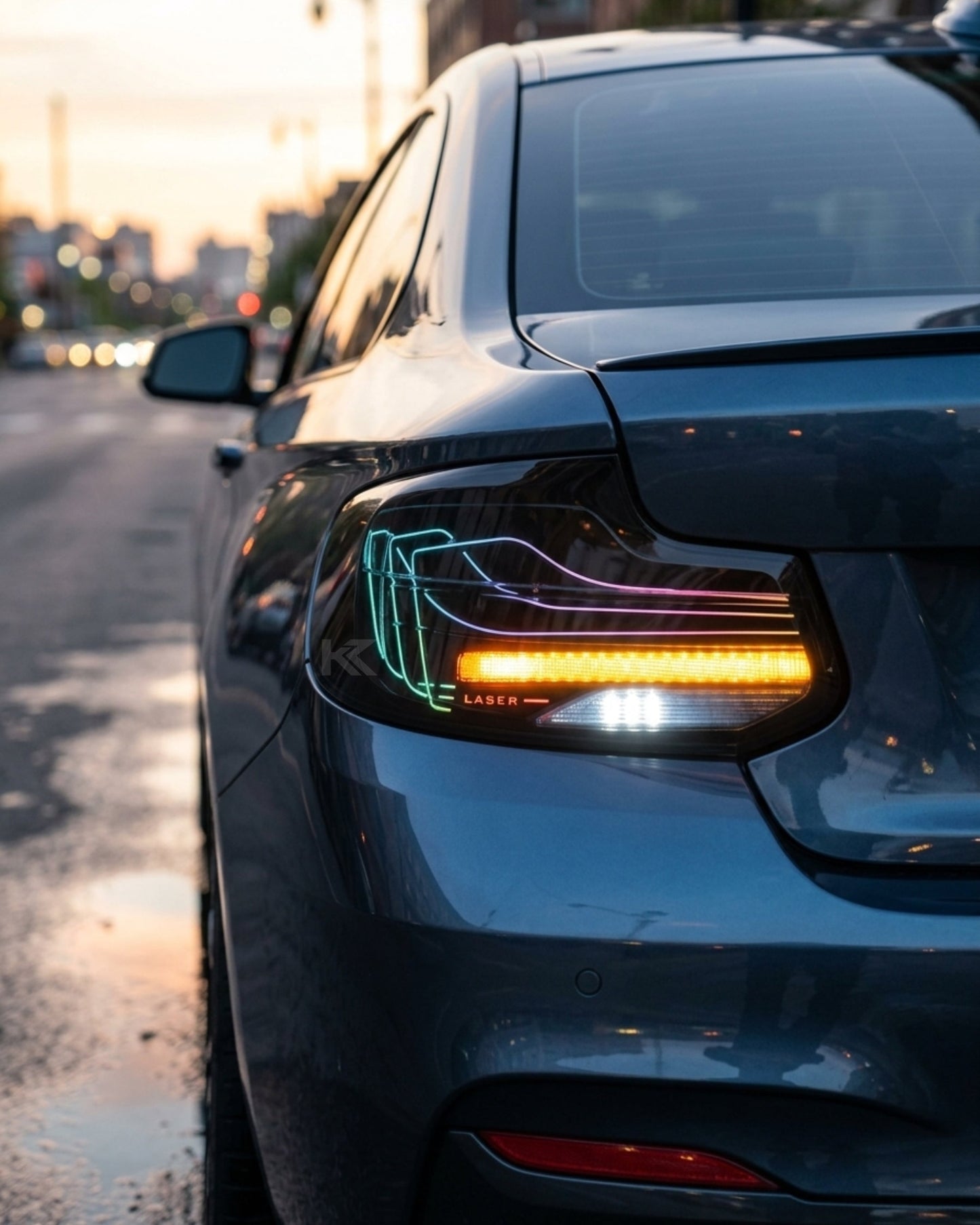 BMW 2 Series F22 / F87 CSL RGB Style LED Tail Light Assembly with Turn Signal 2014 - 2021 (Replaces 63211384009)