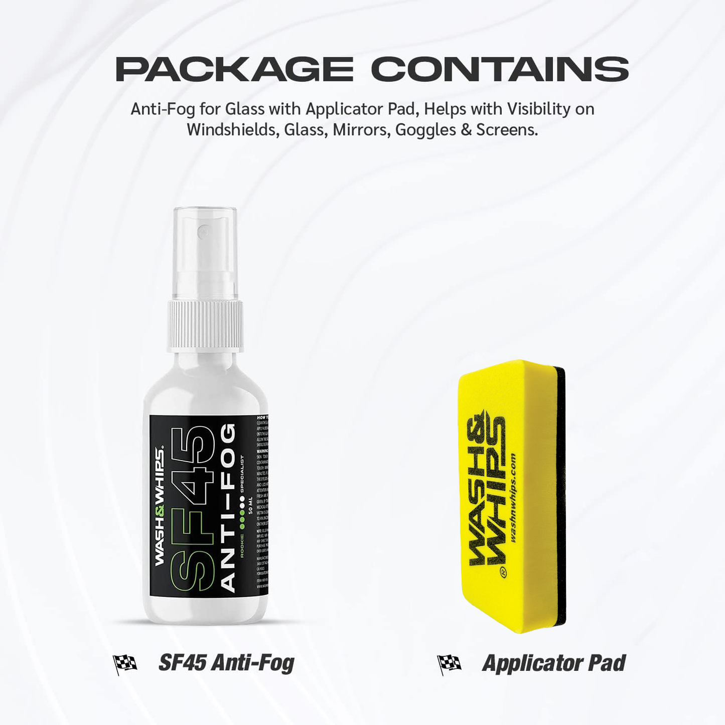 WASH&WHIPS SF45 Anti-Fog For Car Windshields