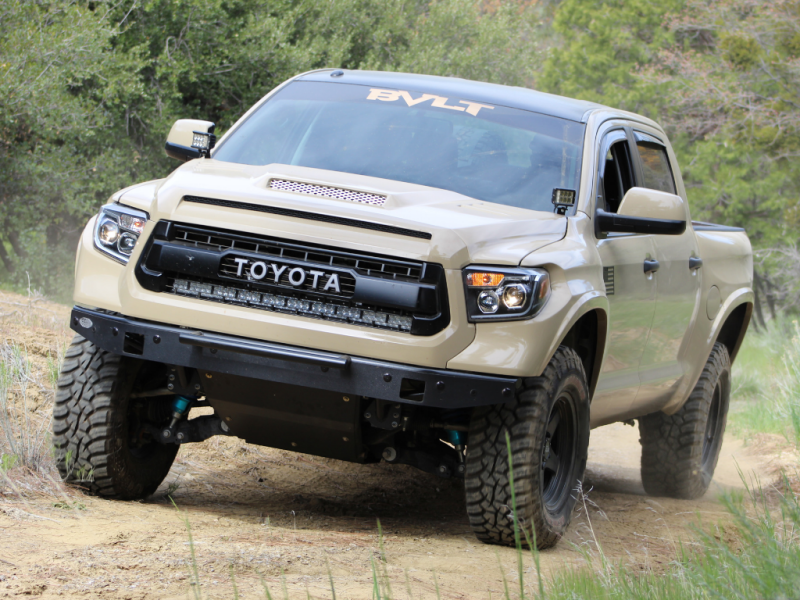 Cali Raised LED Cali Raised 14-21 Toyota Tundra 42 Hidden Grille Curved Led Light Bar Brackets Kit - No One Light B CR3146