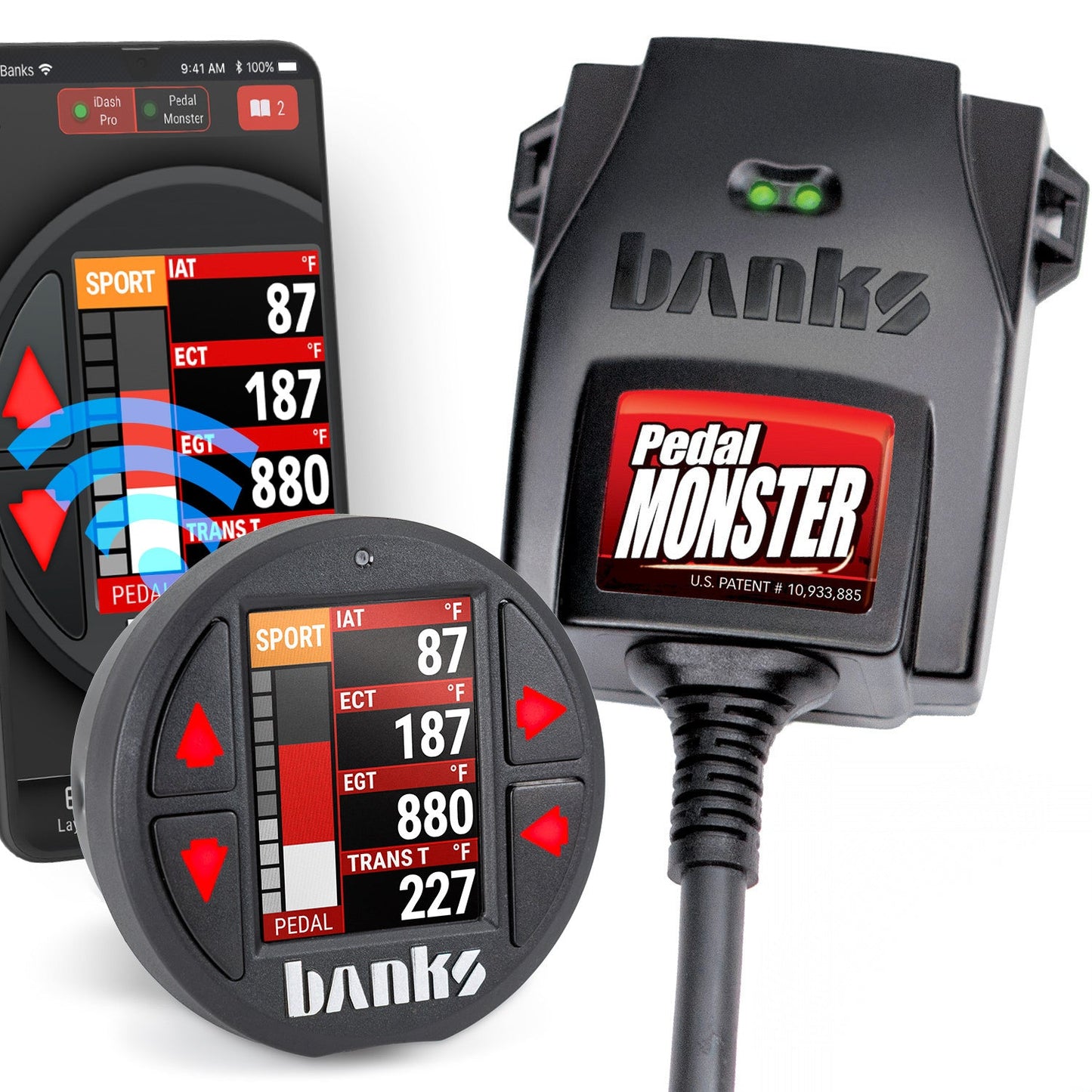 Banks Power Pedal Monster Kit Aptiv GT 150 6 Way w/iDash Pro 07.5-19 Chevy 2500/3500 6.6L 64322-CP
