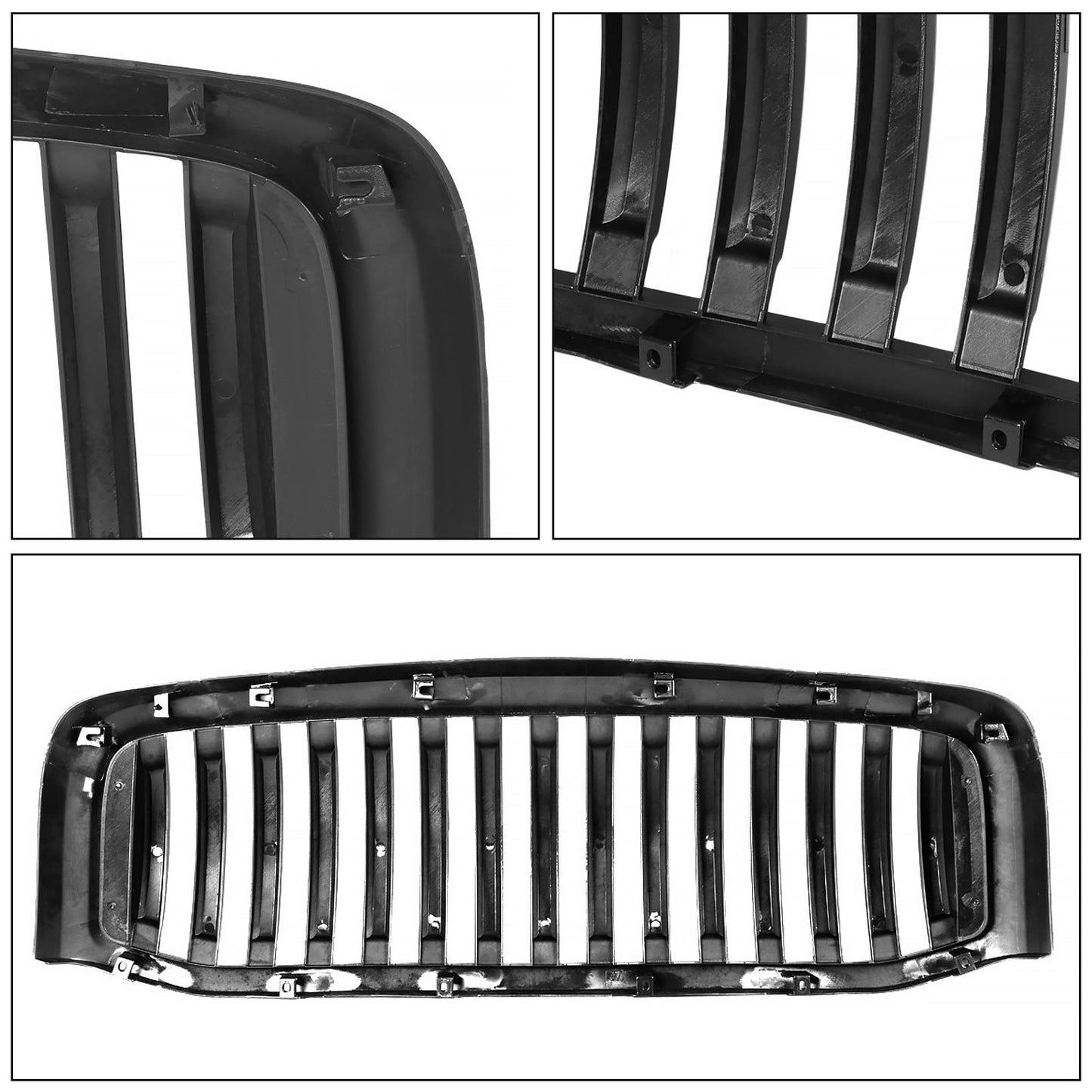 2006-2008 Ram 1500/2500/3500 Vertical Style Upper Grille Black ABS
