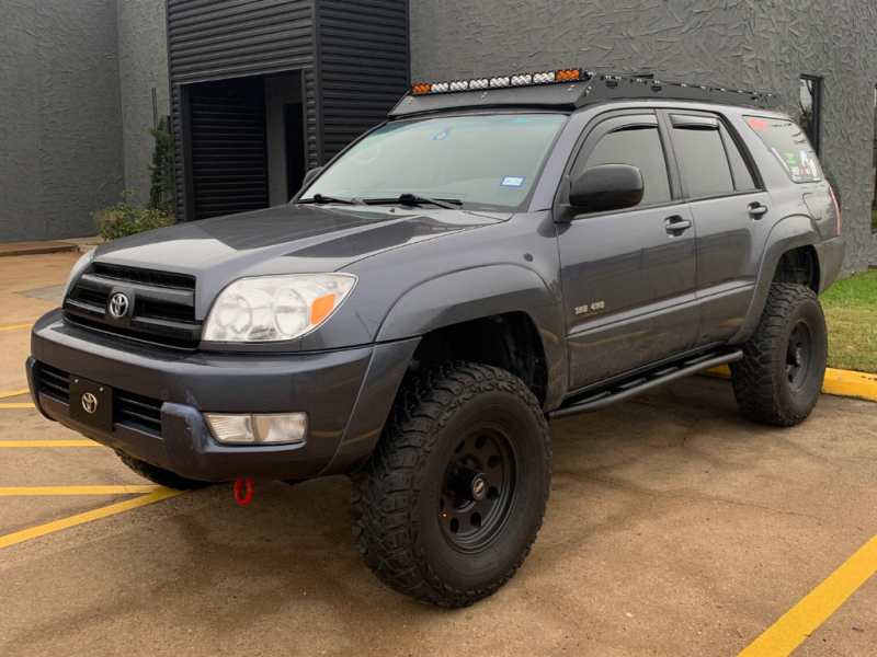Cali Raised LED Cali Raised 03-09 Toyota 4Runner Trail Edition Bolt On Rock Sliders - Kick Out / Powder Coat CR2741