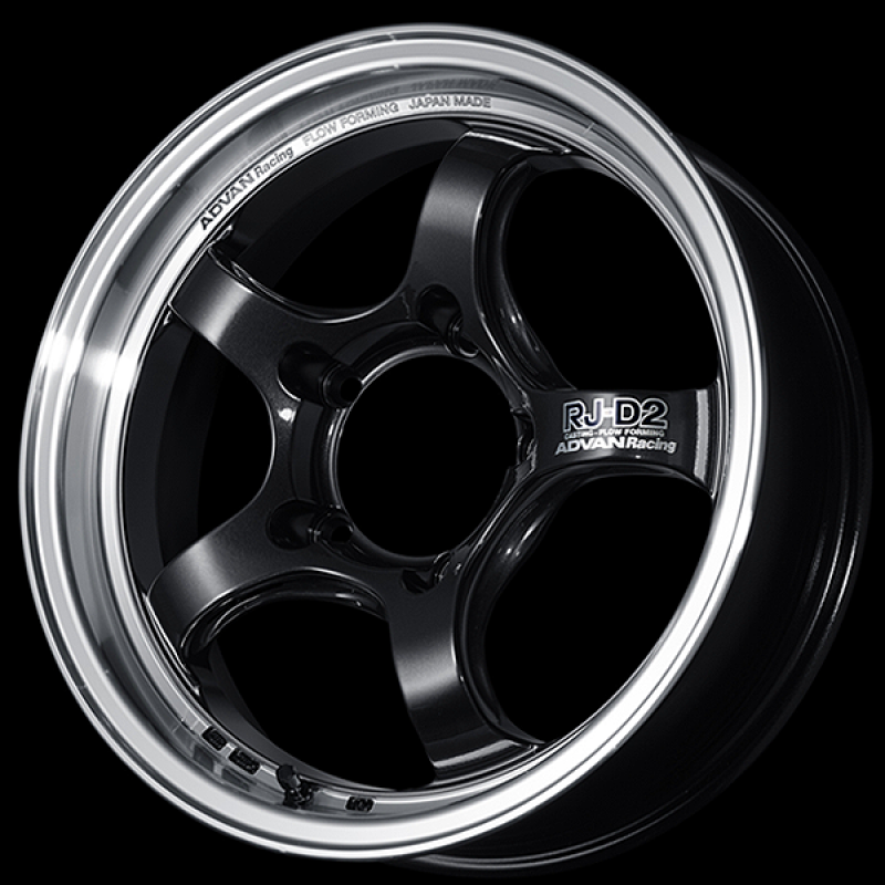 Advan RG-D2 15x7.0 / +42 Offset / 4x100 / 63mm Bore / Machining and Black Gunmetallic YAT5E42AHBG