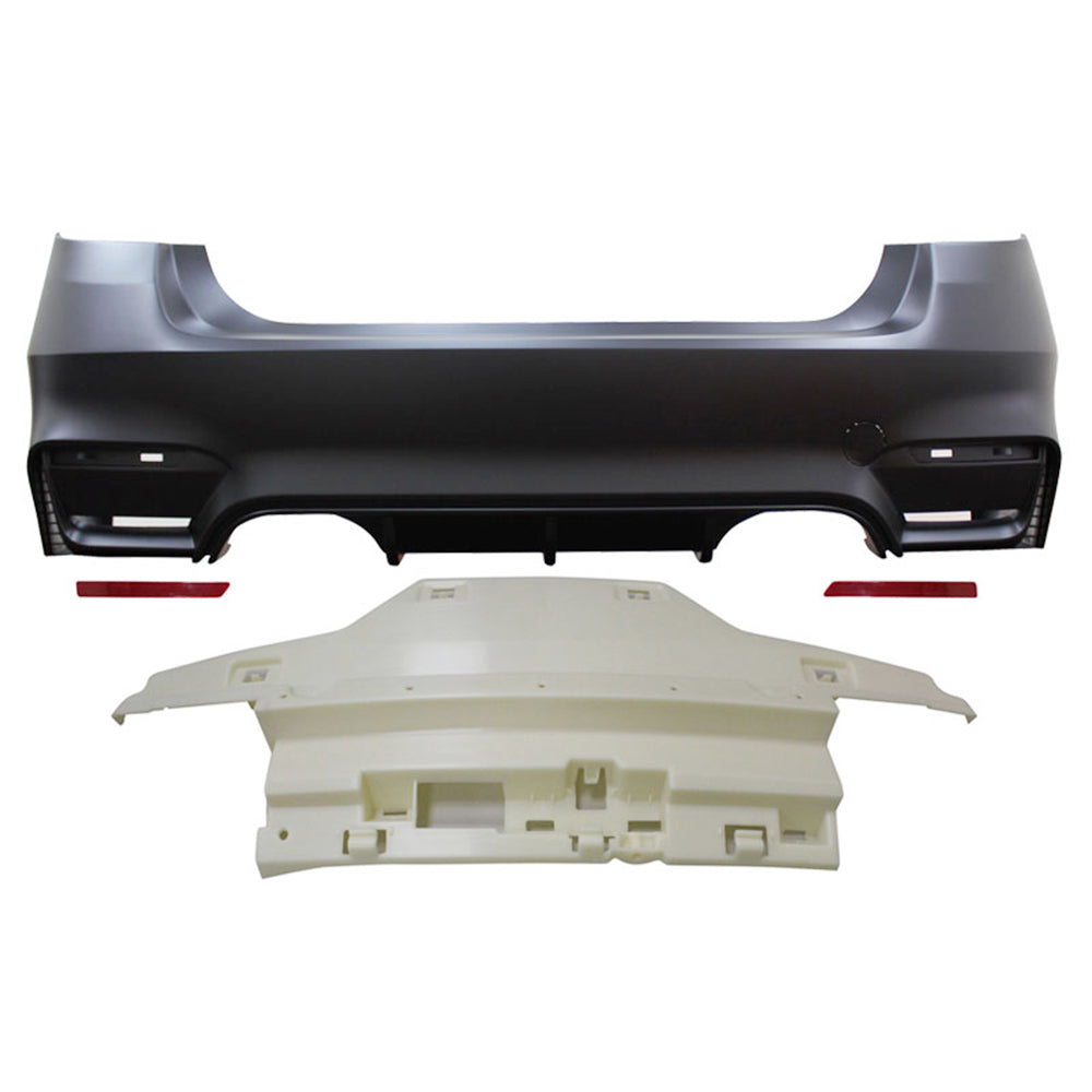 2012-2019 BMW F30 3 Series M3 M4 Style Twin Muffler Rear Bumper Cover