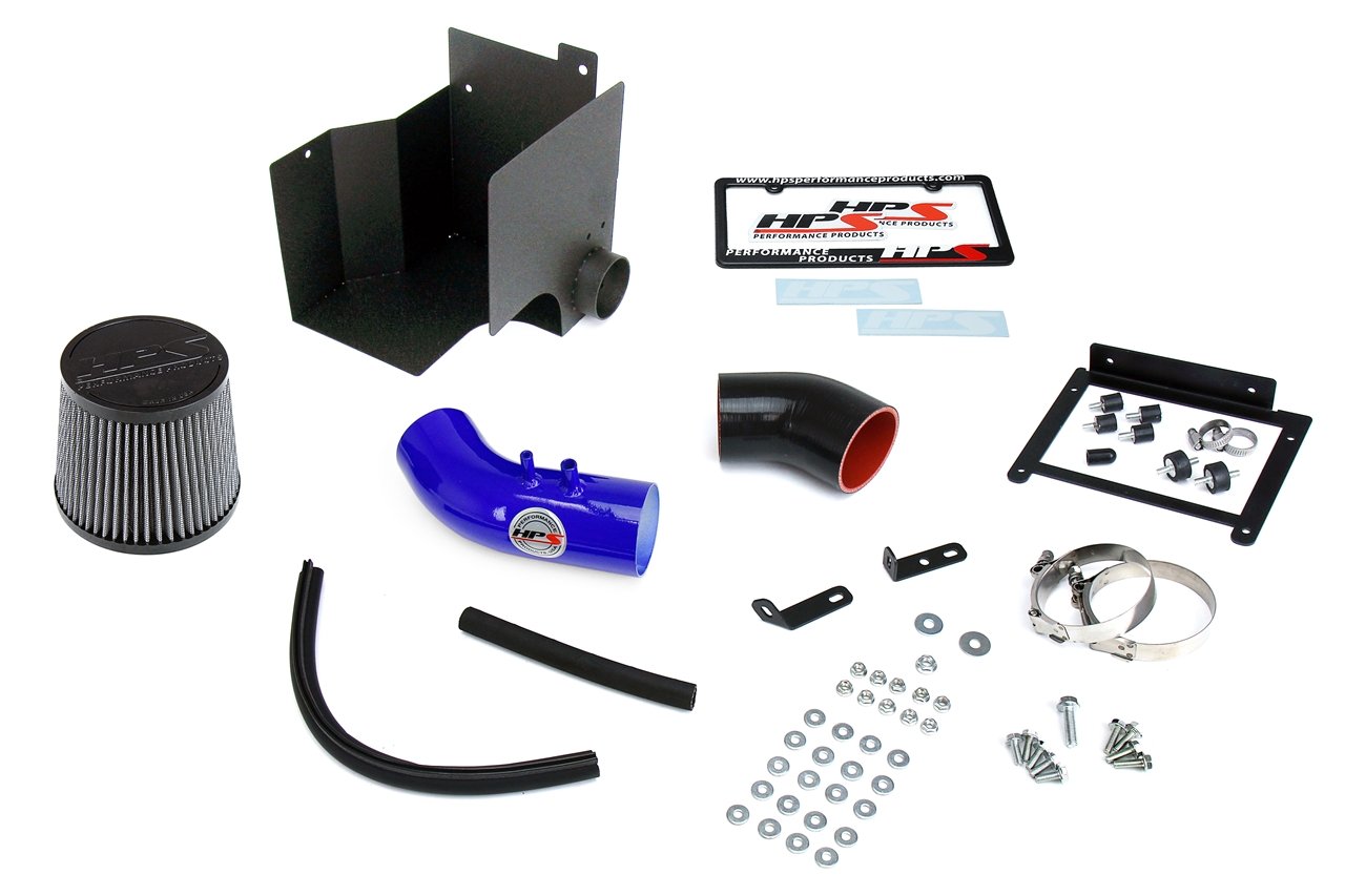 HPS Performance Products HPS Shortram Air Intake Kit 2010-2013 Kia Forte Koup 2.4L, Includes Heat Shield, Blue