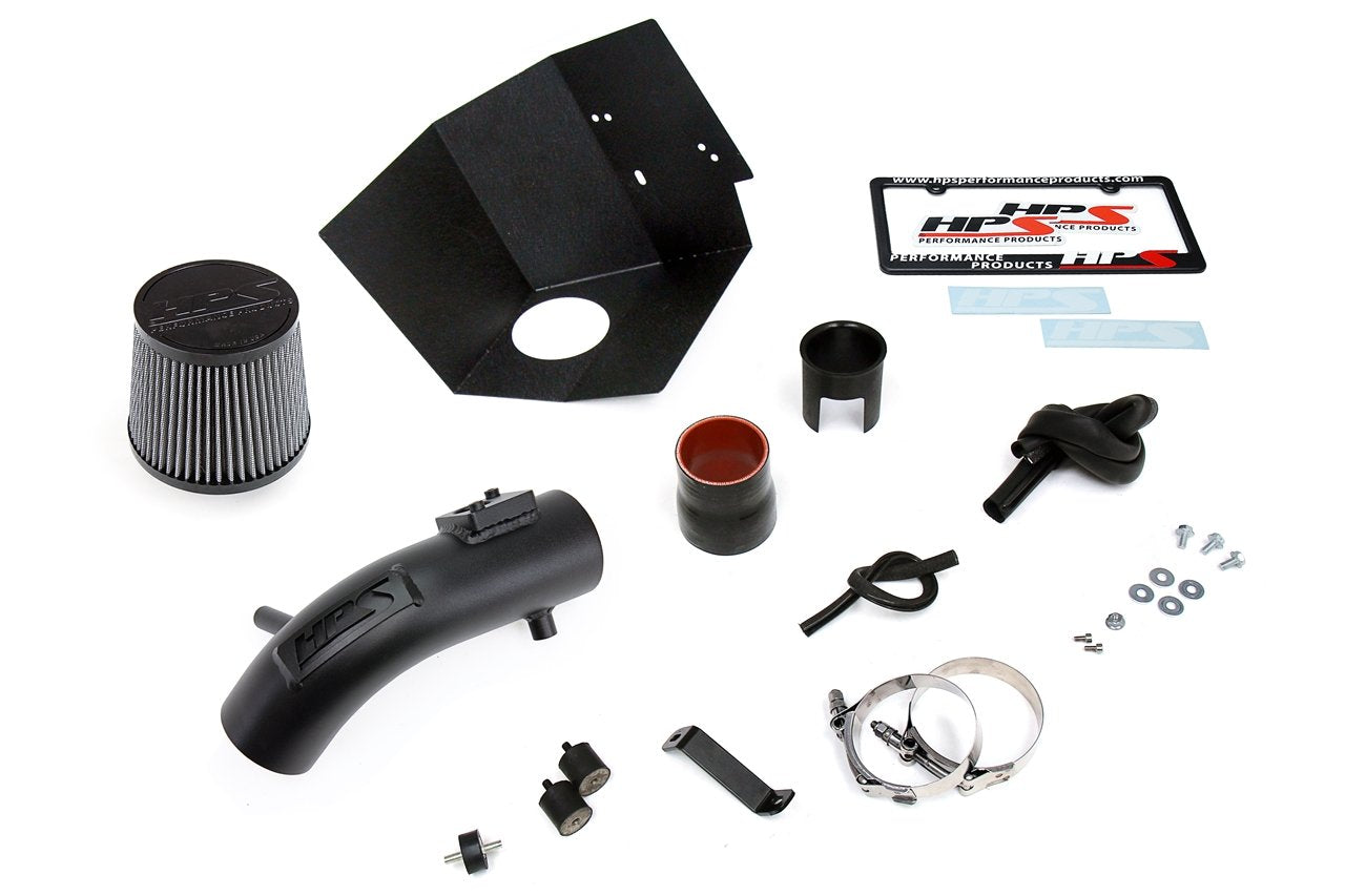 HPS Shortram Air Intake Kit 2017-2018 Toyota Corolla iM 1.8L, Includes Heat Shield, Black
