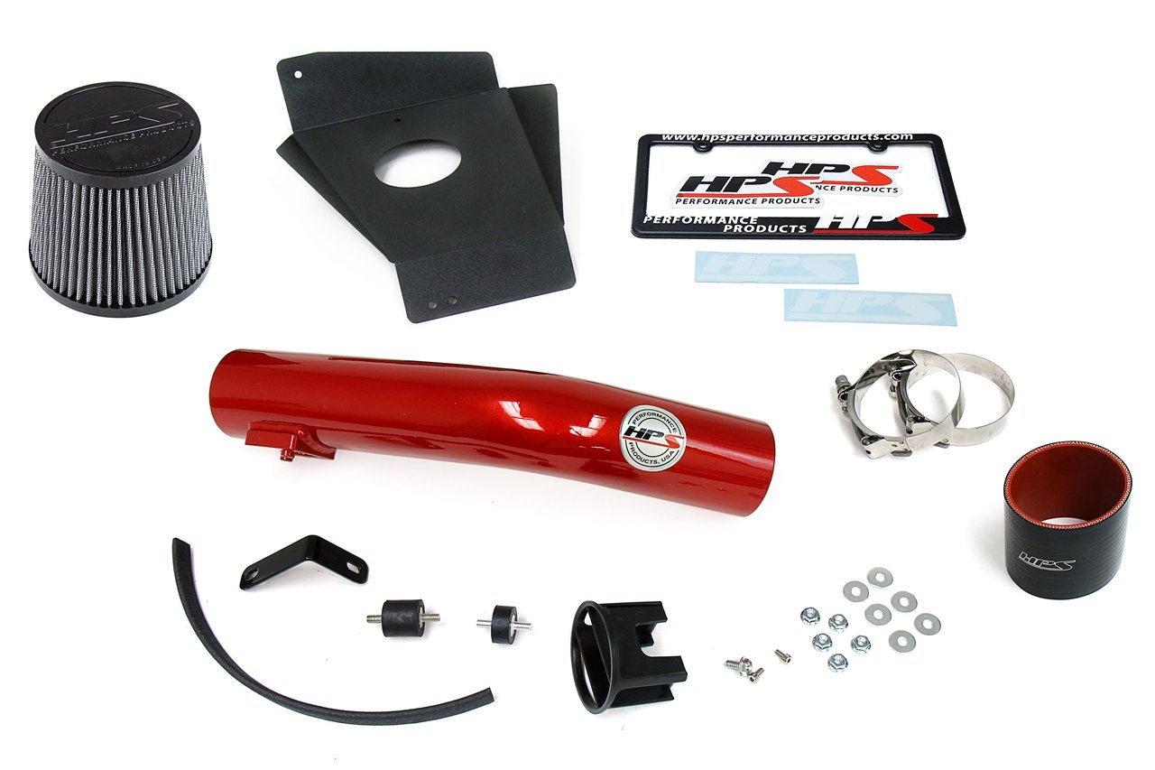 HPS Cold Air Intake Kit 2015-2017 Subaru WRX STI 2.5L Turbo, Red