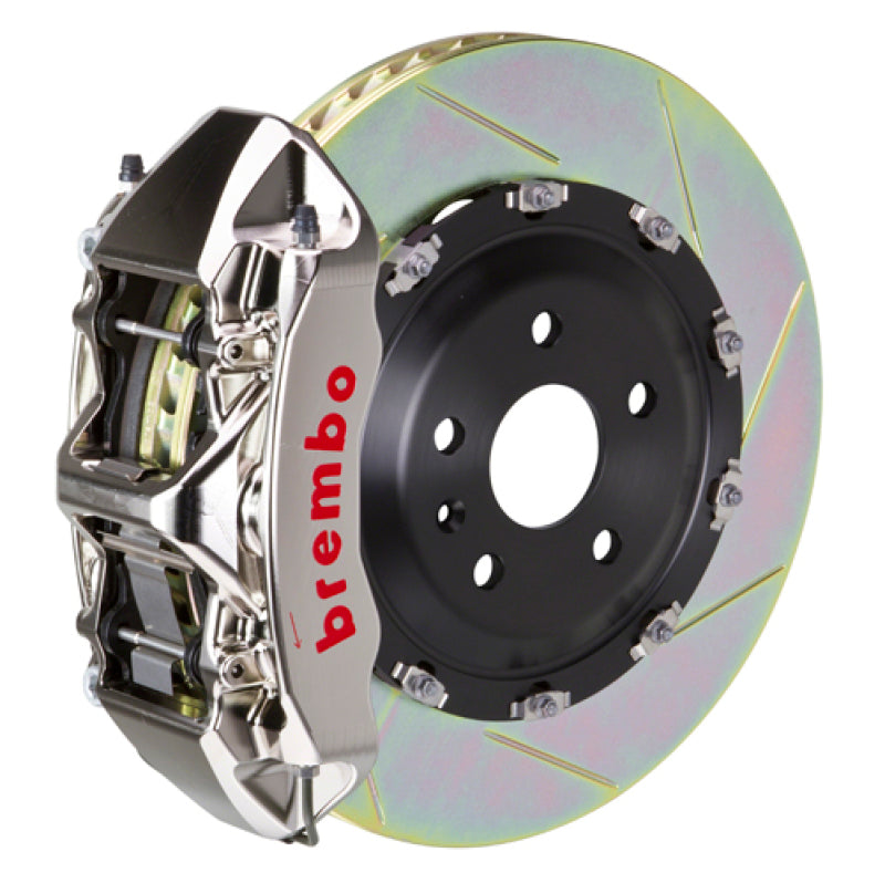 Brembo 06-10 M5/06-10 M6 Front GTR BBK 6 Piston Billet 380x34 2pc Rotor Slotted Type1 - Nickel 1N2.9001AR