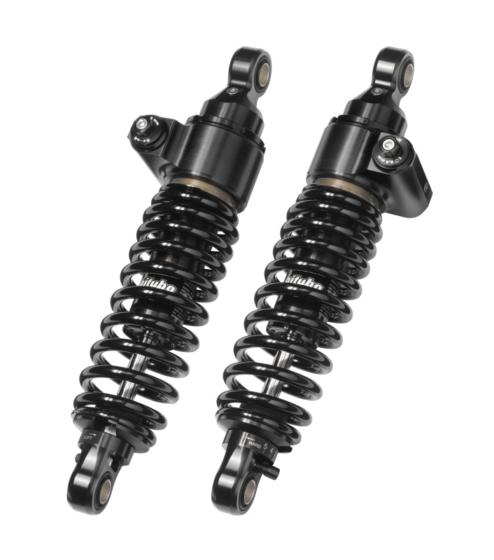Bitubo Suspension Bitubo WME2 Twinshocks Adjustable: Hydraulic Spring Preload, Rebound, Length 336mm, Dark Edition HD029WME22V2