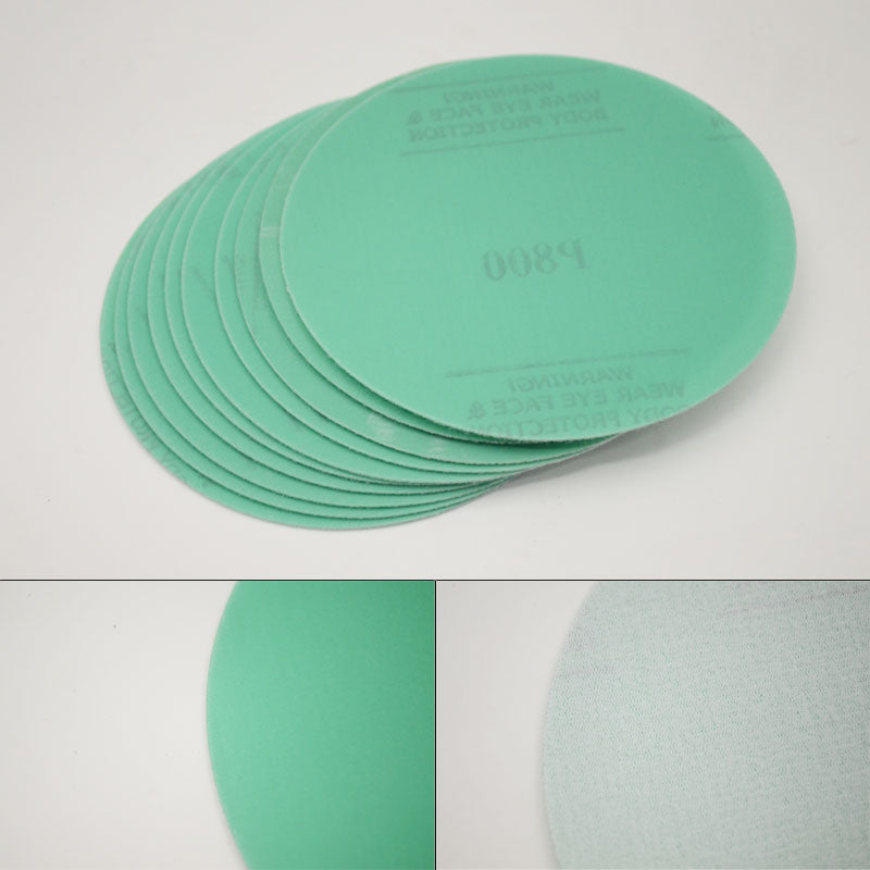 10PC Disc 800 Grit 5 PSA Green Auto Sanding Paper Sheets Sand Velcro