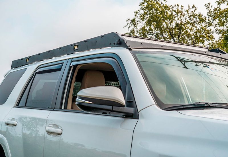 Cali Raised LED Cali Raised 10-24 Toyota 4Runner Premium Roof Rack - Blue Backlight Short/Cut Outs Only CR2830
