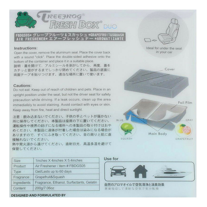 Treefrog 2IN1 Grapefruit & Squash Scent Air Freshener GEL 200G