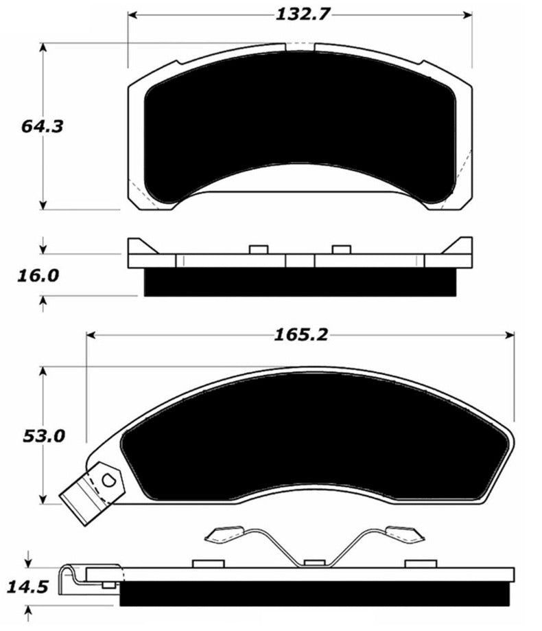 Porterfield Brake Pads for 1981 FORD THUNDERBIRD 9" R/Drums