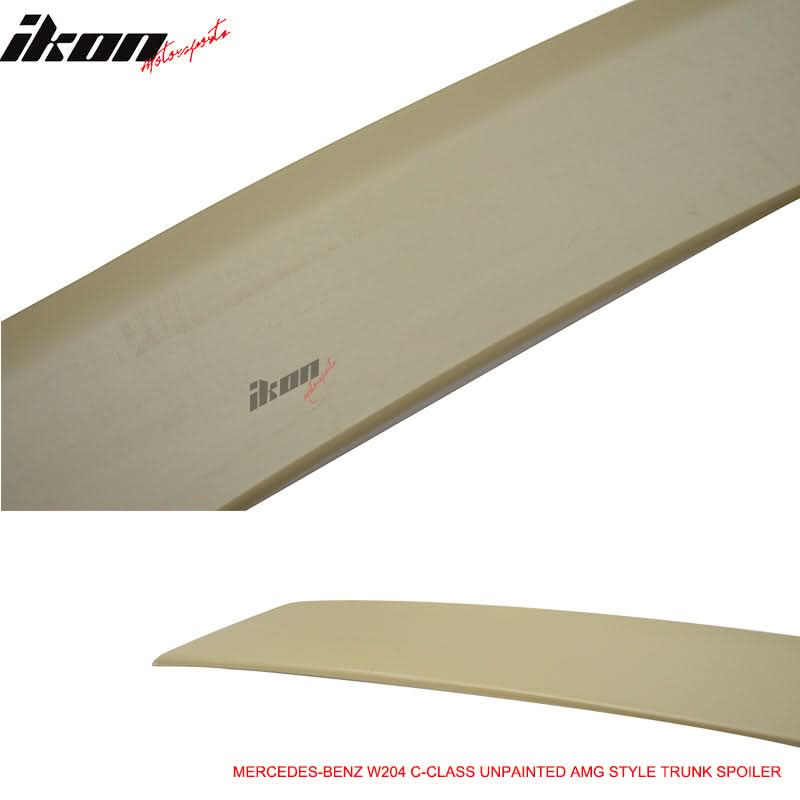 2008-2014 Benz C-Class W204 AMG Style Unpainted Trunk Spoiler Wing ABS