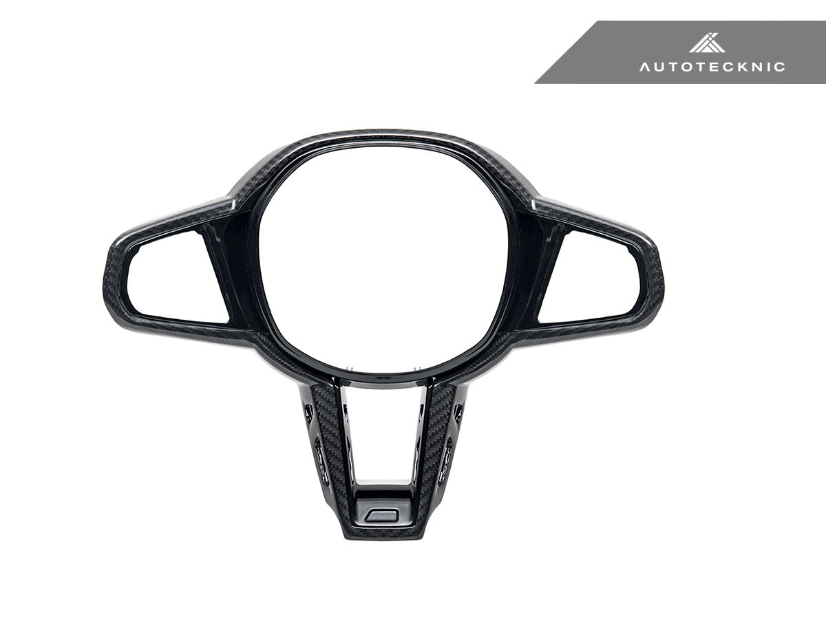 AutoTecknic LCI Carbon Steering Wheel Trim - G22/ G26 4-Series 2025-Up