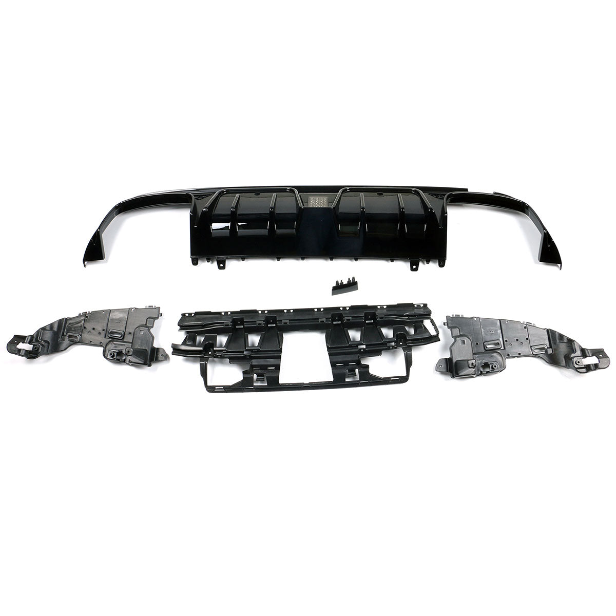 2015-2018 Benz W205 C-Class C63 AMG Gloss Black Rear Diffuser