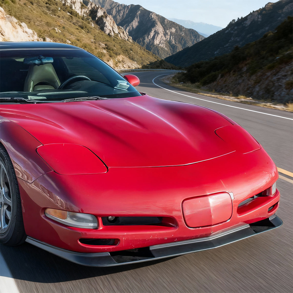 1997-2004 Chevy Corvette C5 ZR1 V2 Style Front Bumper Lip Spoiler PU