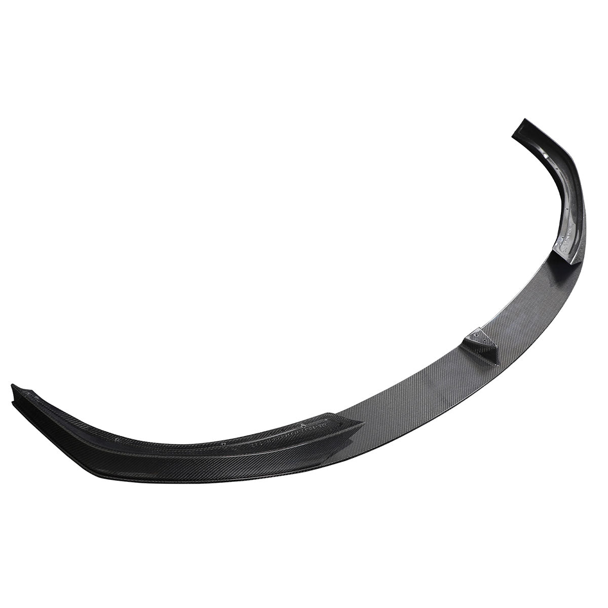 2021-2025 Tesla Model S Gloss Black V Front Bumper Lip Carbon Fiber
